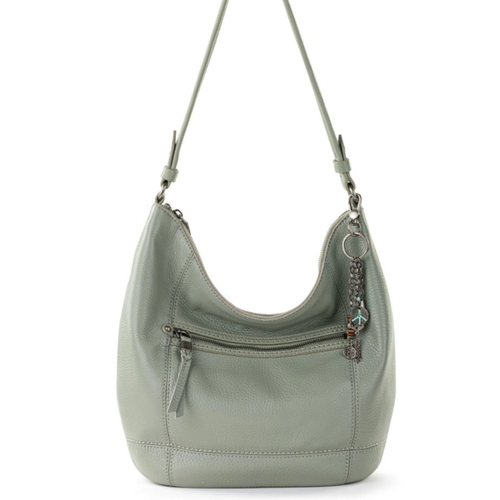 The Sak Sequoia Leather Hobo Meadow Pebbled Leather Shoulder Bag Purse $179